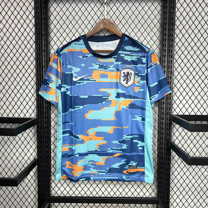 CAMISA DA SELEÇÃO DA HOLANDA 25/26 AZUL TREINO