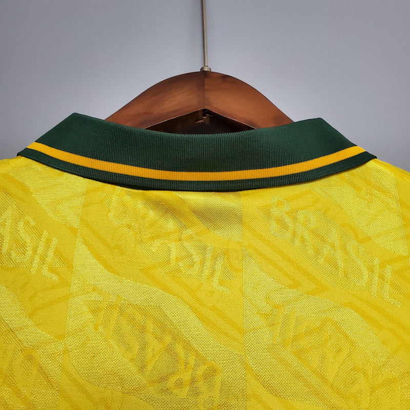 Camisa Retrô Seleção Brasil 1991/93 Home - ResPeita Sports 