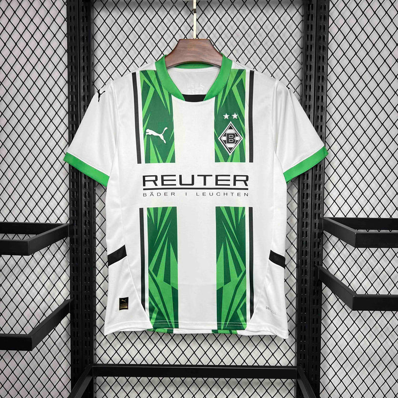 CAMISA DO BORUSSIA MÖNCHENGLADBACH 24/25 BRANCO E VERDE