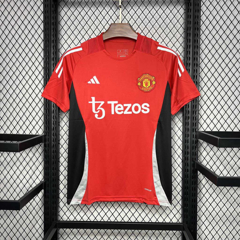 CAMISA DO MANCHESTER UNITED 24/25 VERMELHO E PRETO