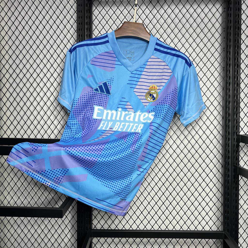 CAMISA DO REAL MADRID 24/25 AZUL GOLEIRO