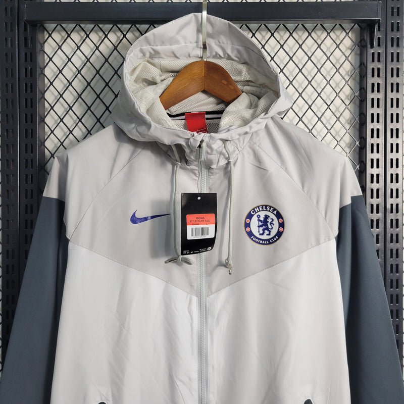 Jaqueta Corta Vento Chelsea 23/24 - Branco - FUT REAL