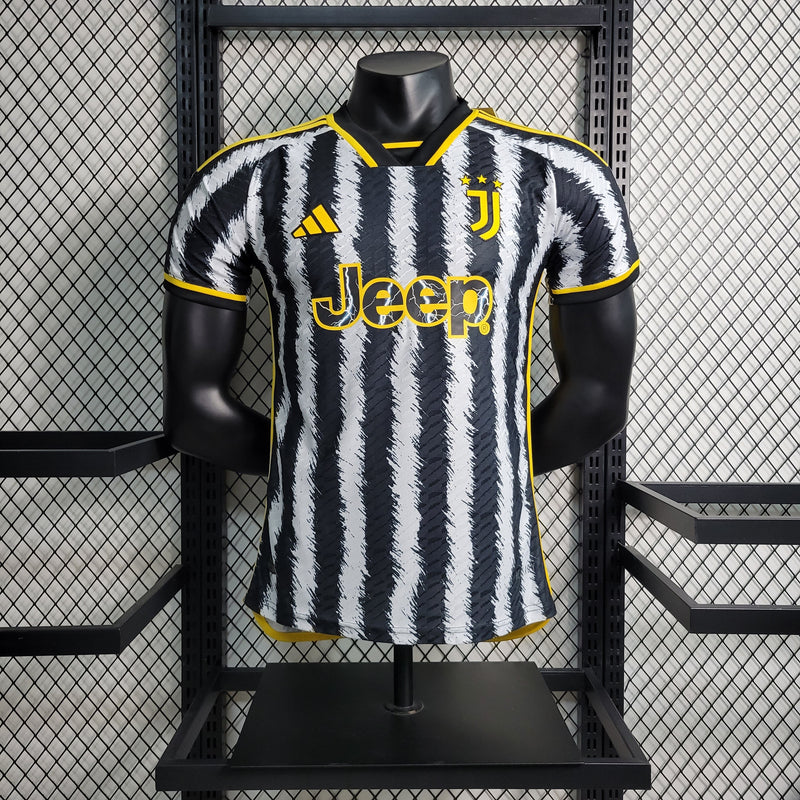 CAMISA VERSÃO PLAYER DA JUVENTUS 23/24 BRANCO E PRETO